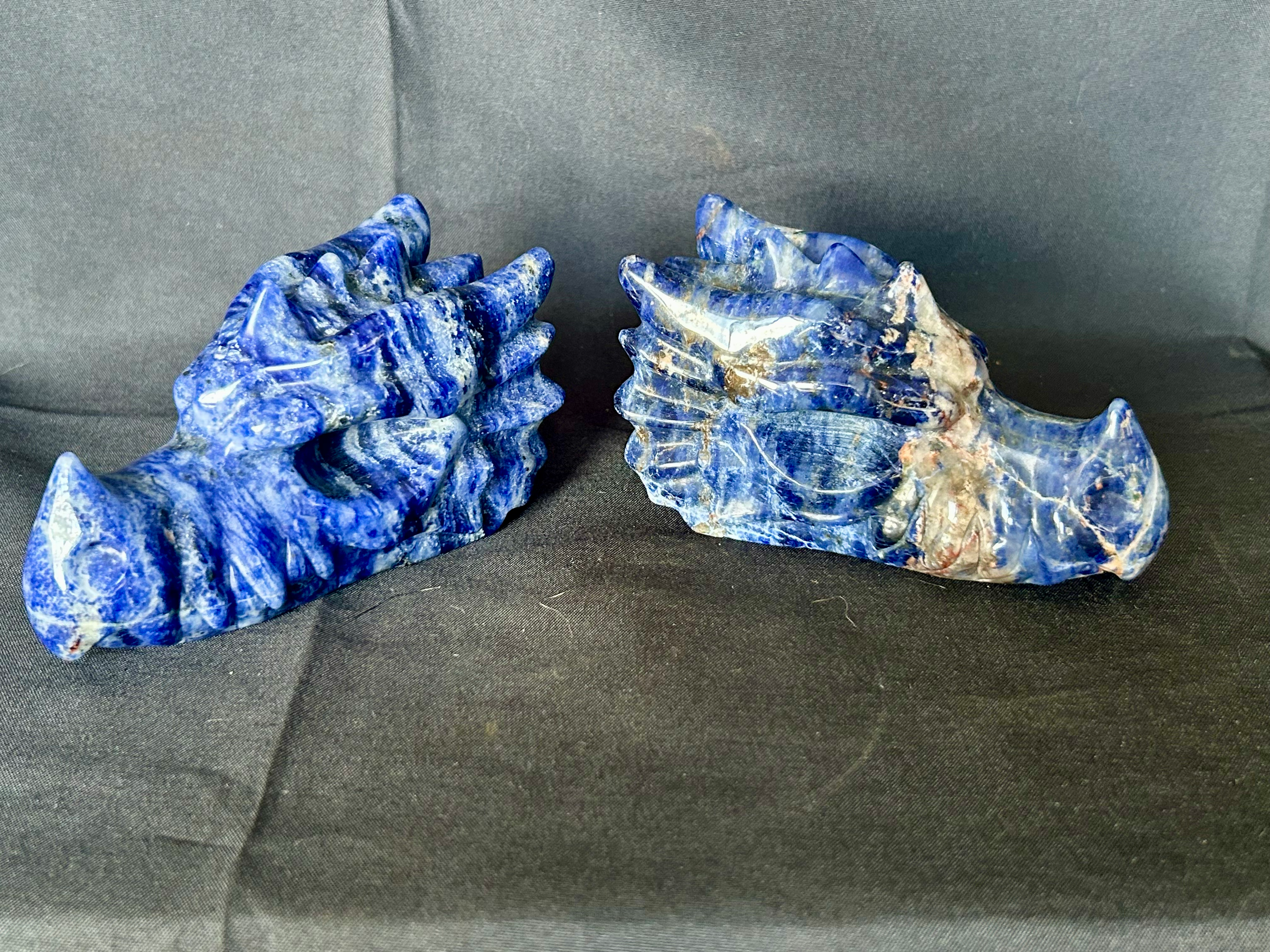 Sodalite Dragon Head