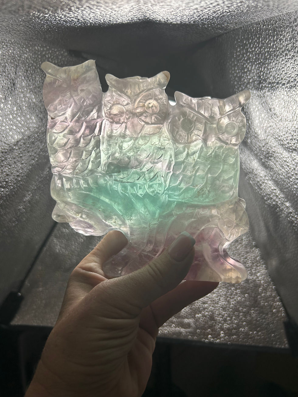 Thumbnail: Fluorite Owl Carving