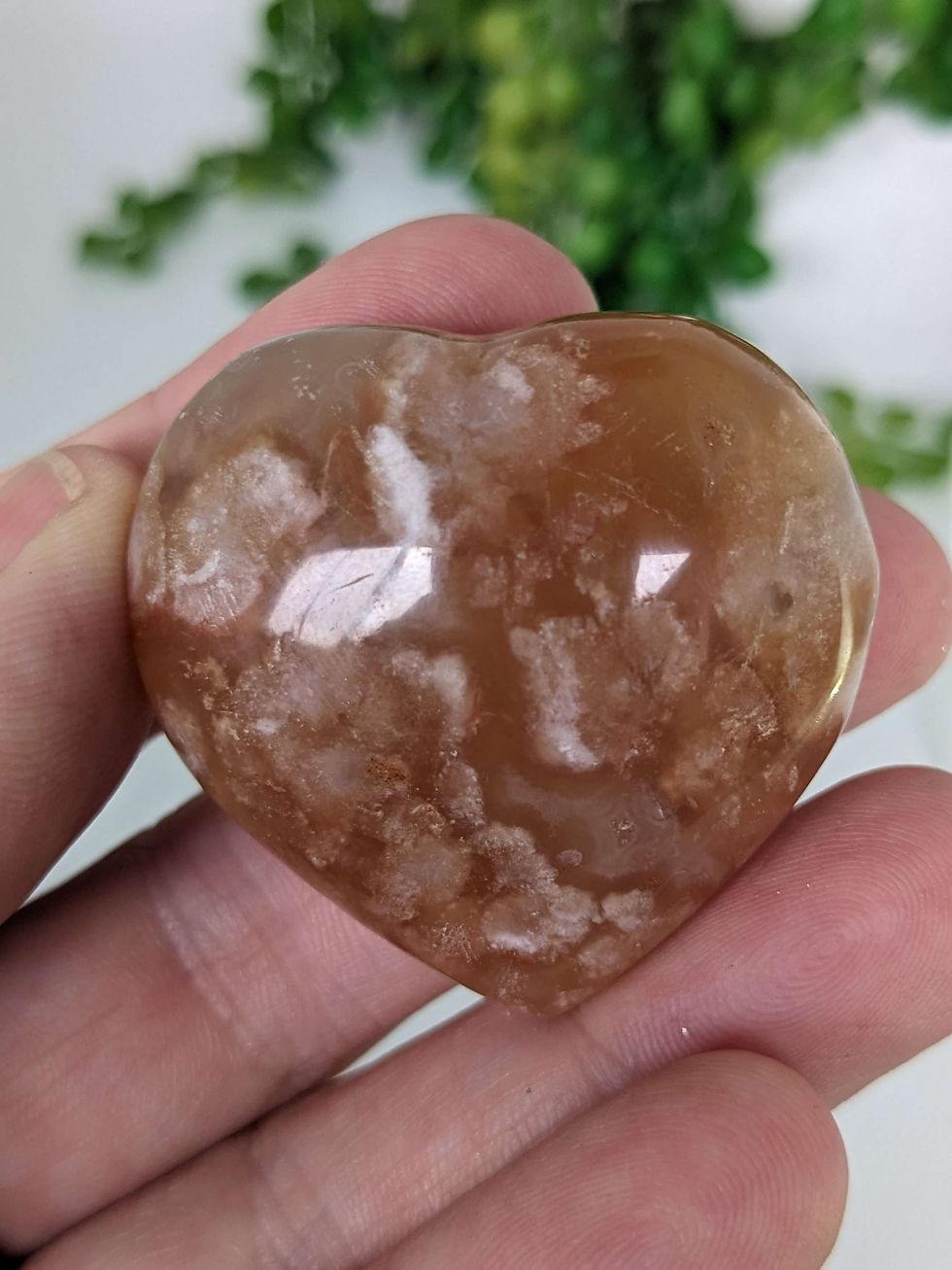 Thumbnail: Flower Agate Heart