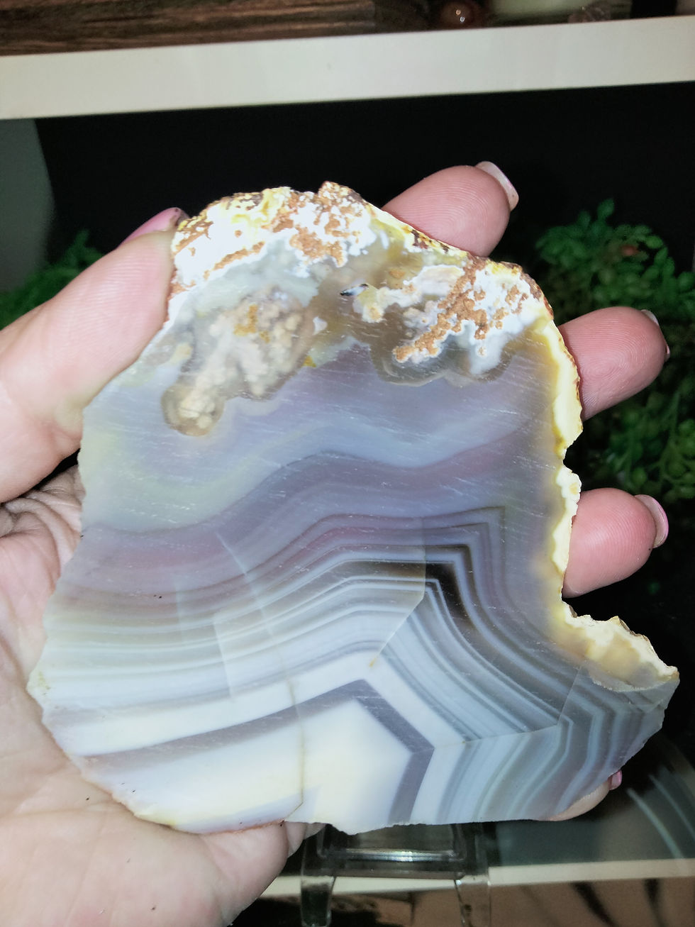 Thumbnail: Grey Lace Agate Slice