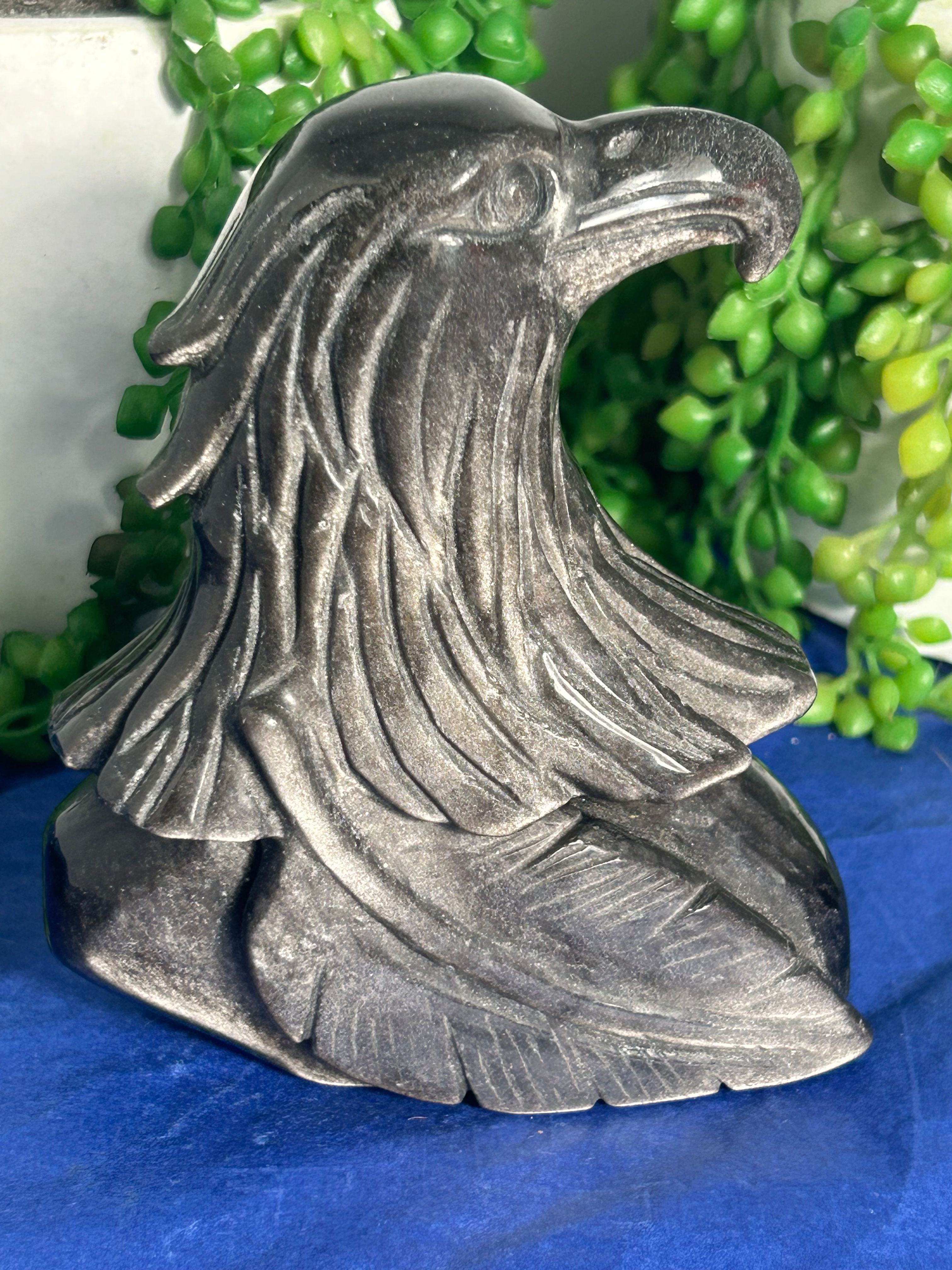 Silver Sheen Obsidian Eagle