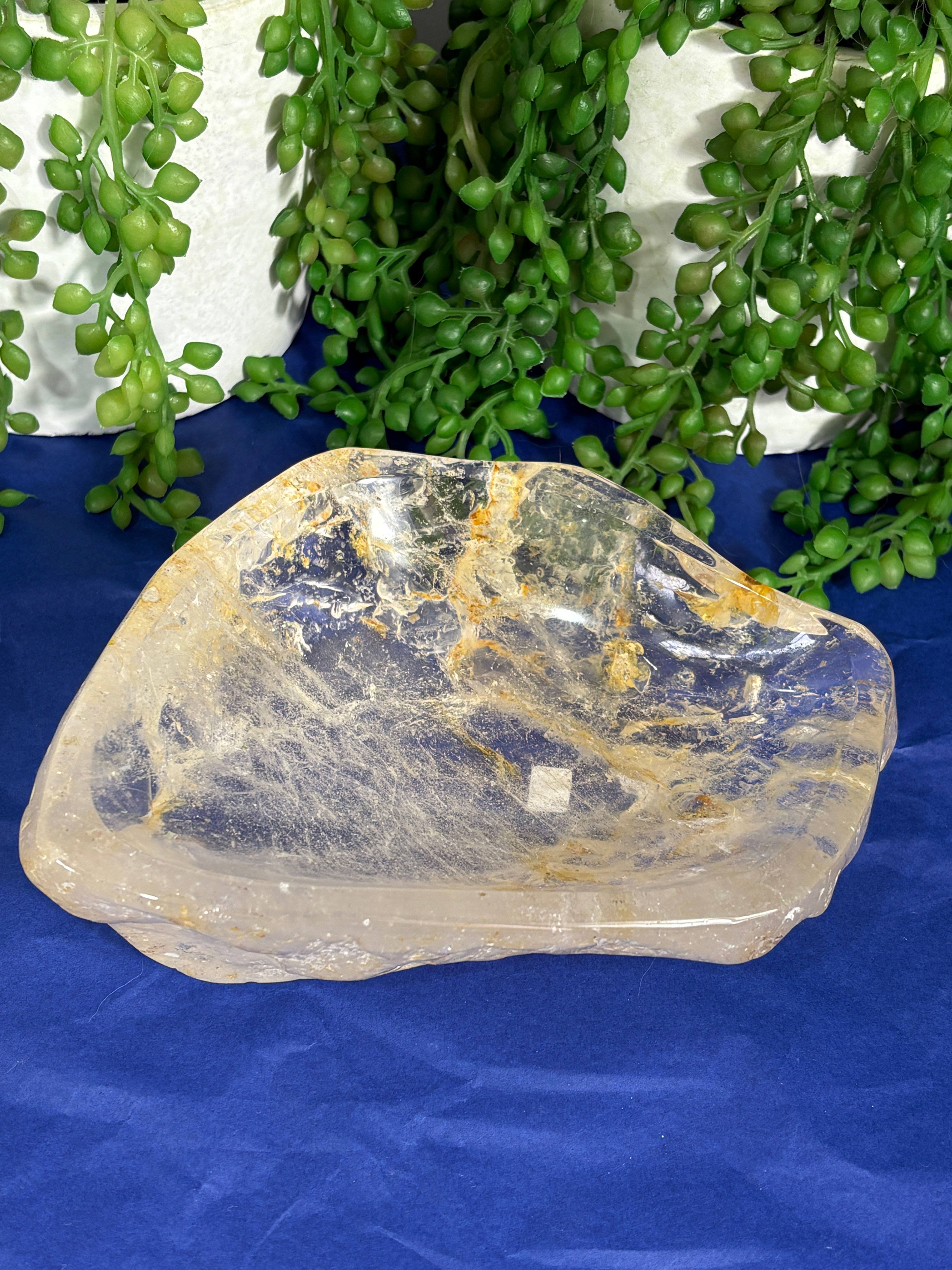 Clear Quartz with Golden Healer Bowl