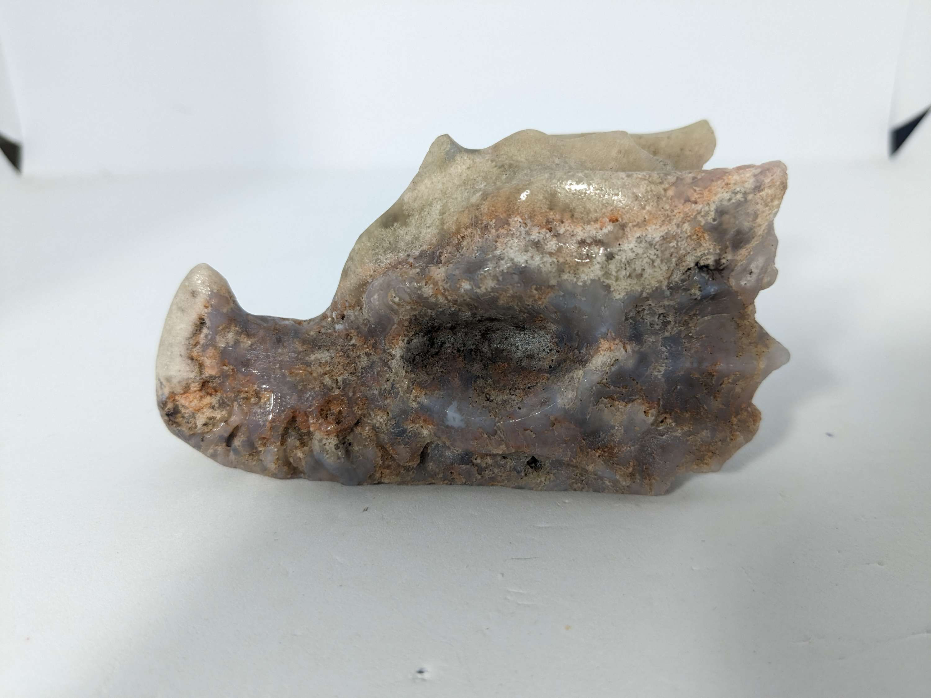 Moss Agate Dragon Head