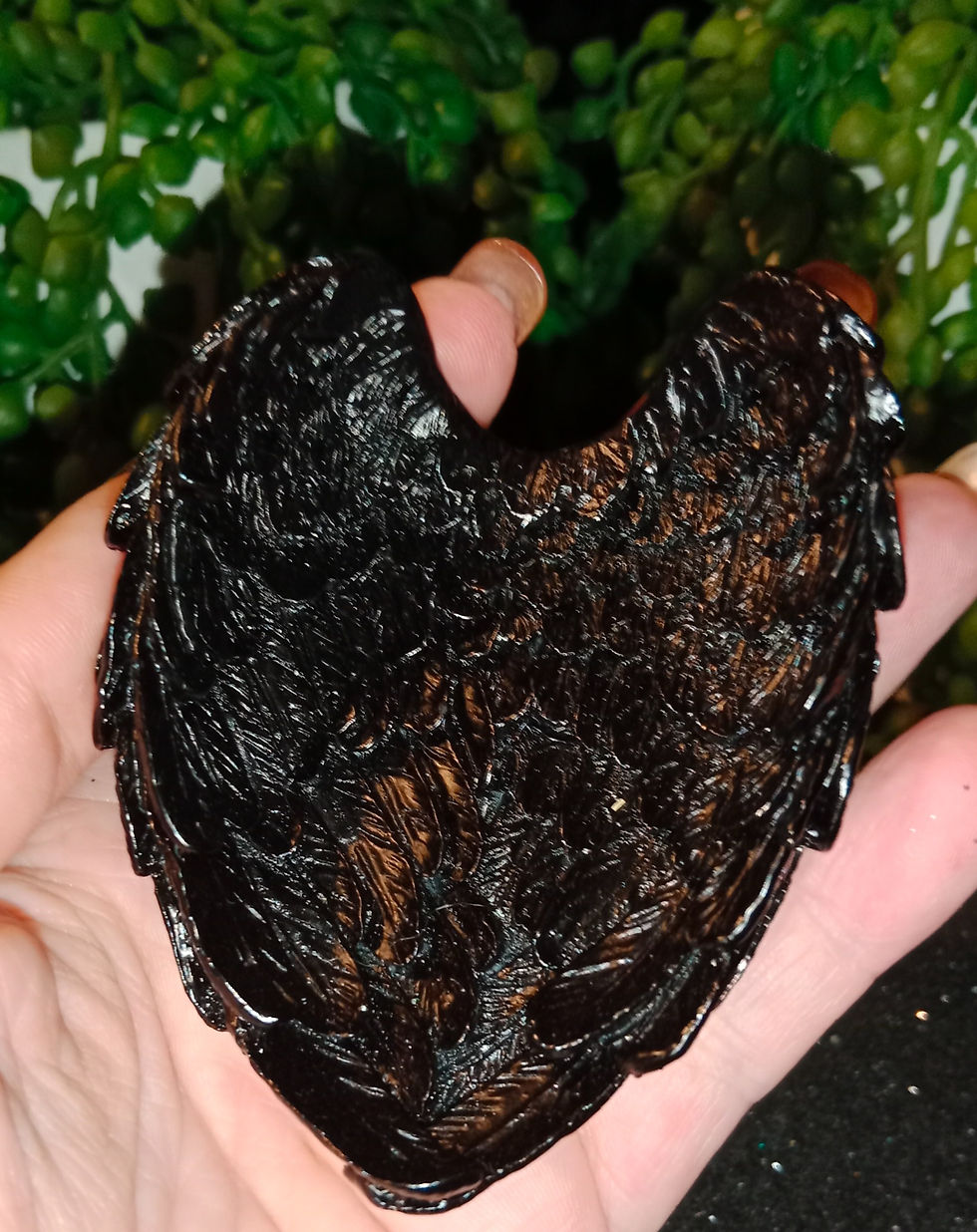 Thumbnail: Black Angel Wings Sphere Holder