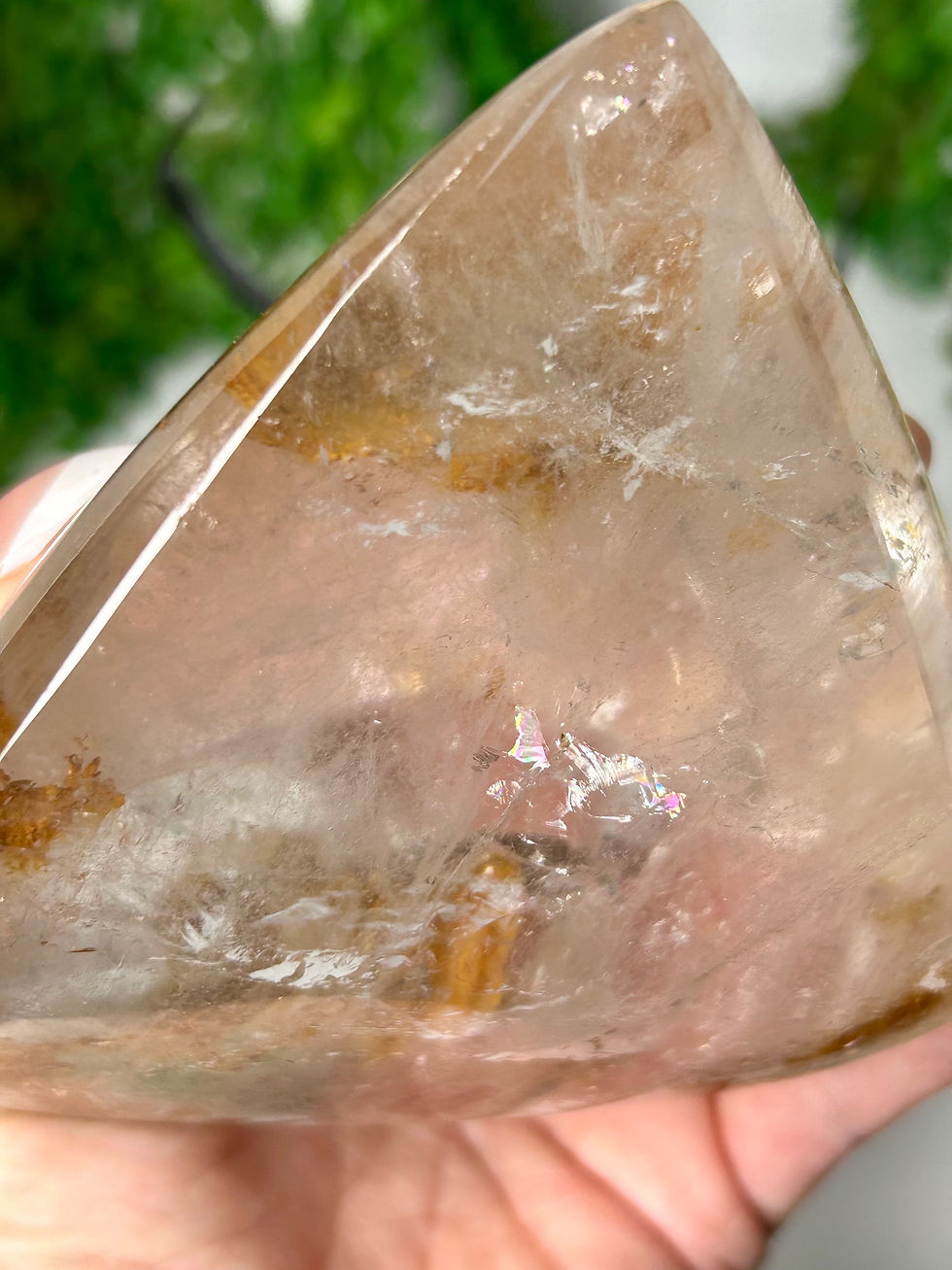 Thumbnail: Clear Quartz with Golden Healer Freeform on Stand