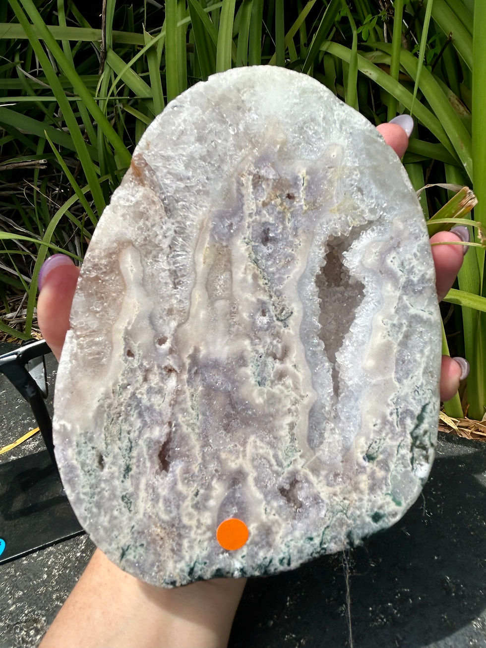 Thumbnail: Druzy Pink Amethyst from Brazil on custom stand