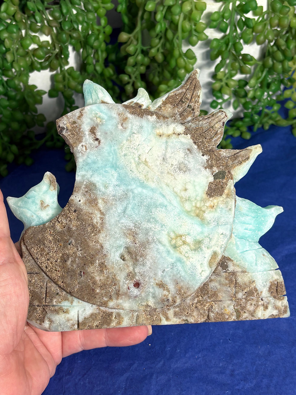 Thumbnail: Hemimorphite Nine Tailed Fox 