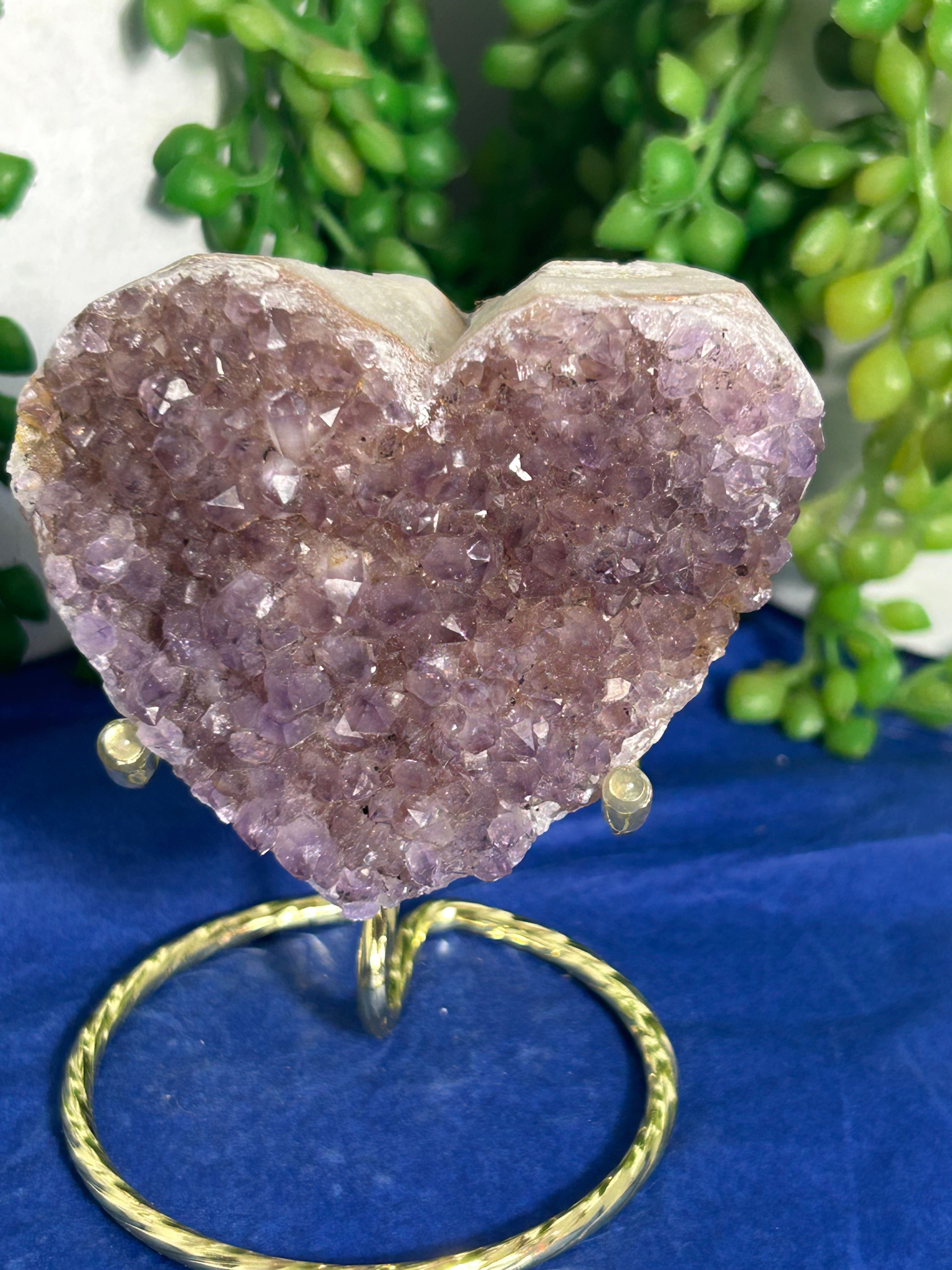 Druzy Amethyst Heart