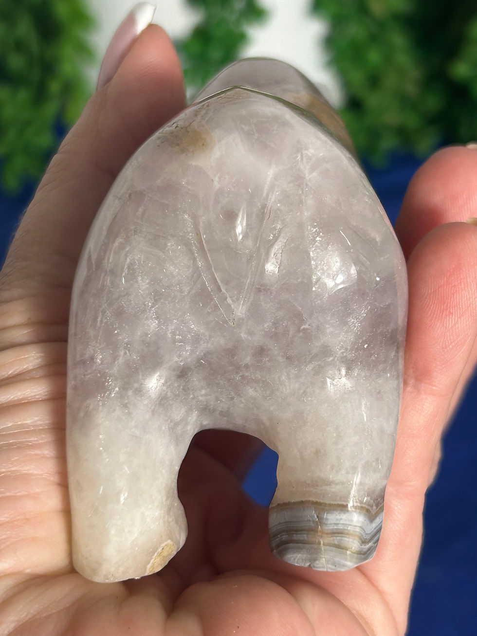 Thumbnail: Lace Agate and Pink Amethyst Bear