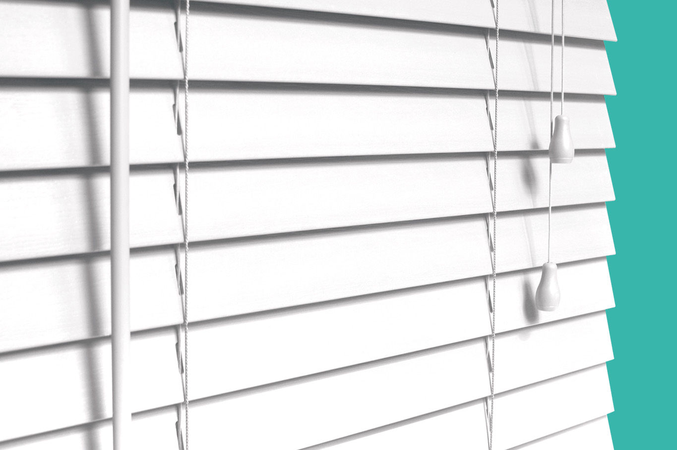 50mm White Fauxwood Venetian Blinds