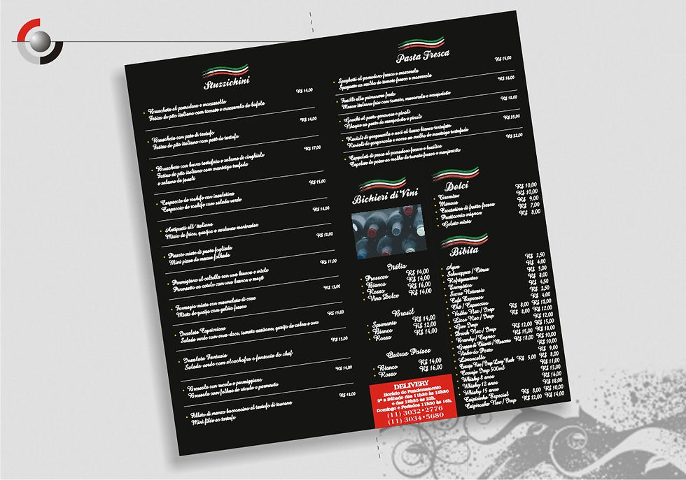 Cardápio com foto