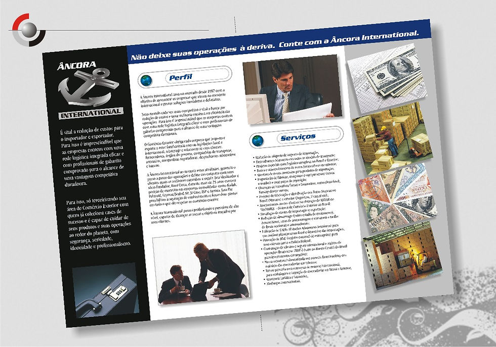 Folder empresa de logística