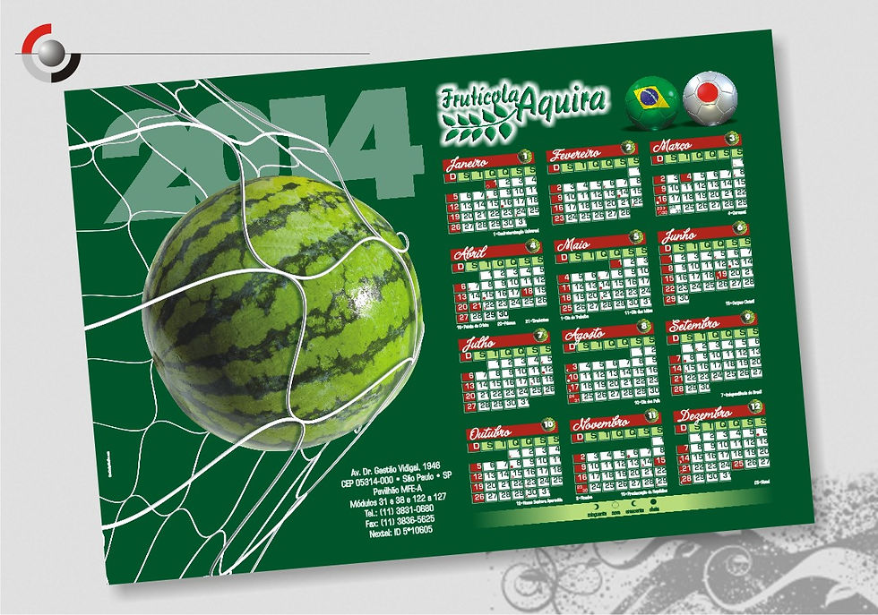 impressão de calendários