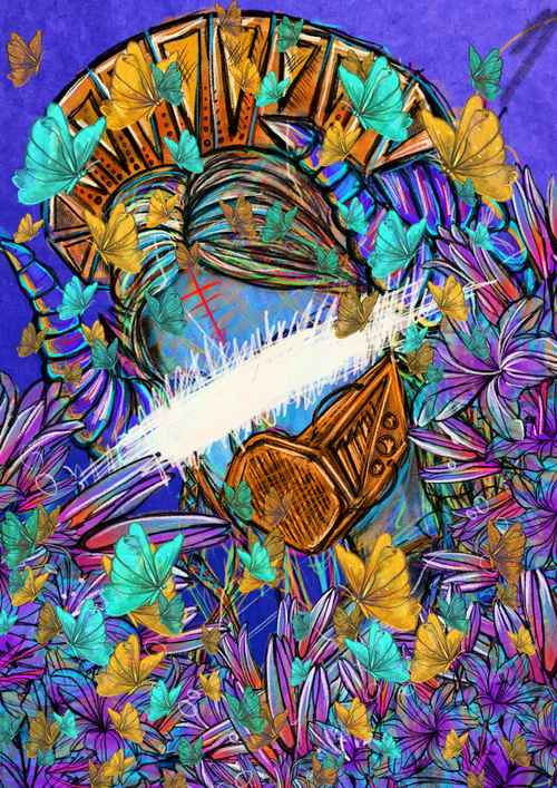 My Beautiful Little Nightmares - hand-drawn NFT collection featuring 44 unique surreal artworks inspired by childhood fears and horror themes, created using iPad and Procreate.