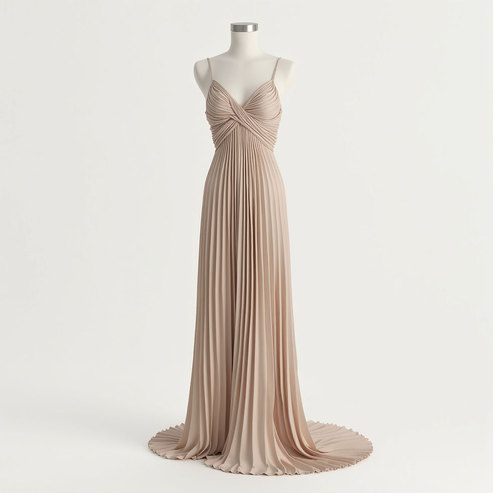 Pleated Cocoon Gown