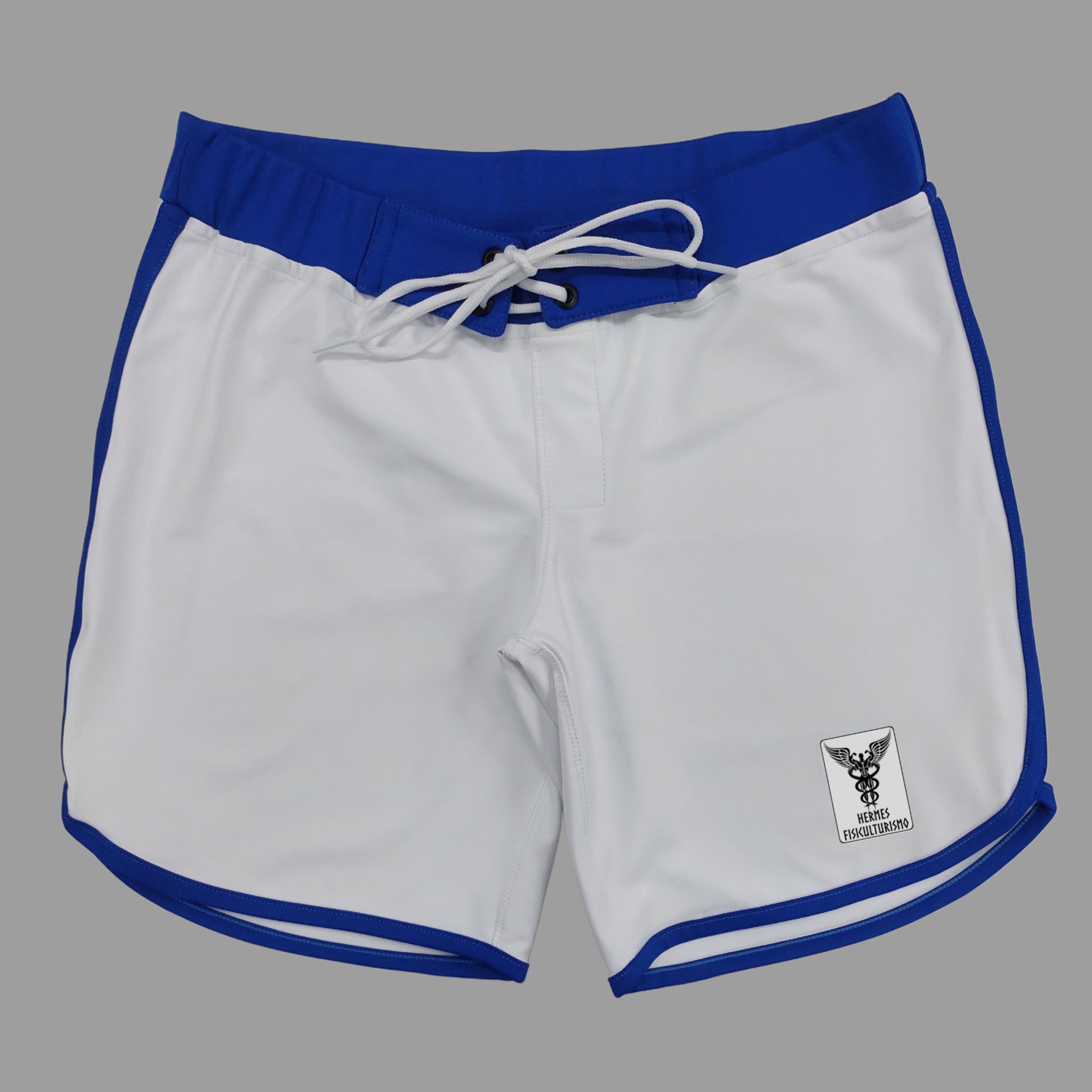 Men´s Physique Shorts - White and Indigo Blue