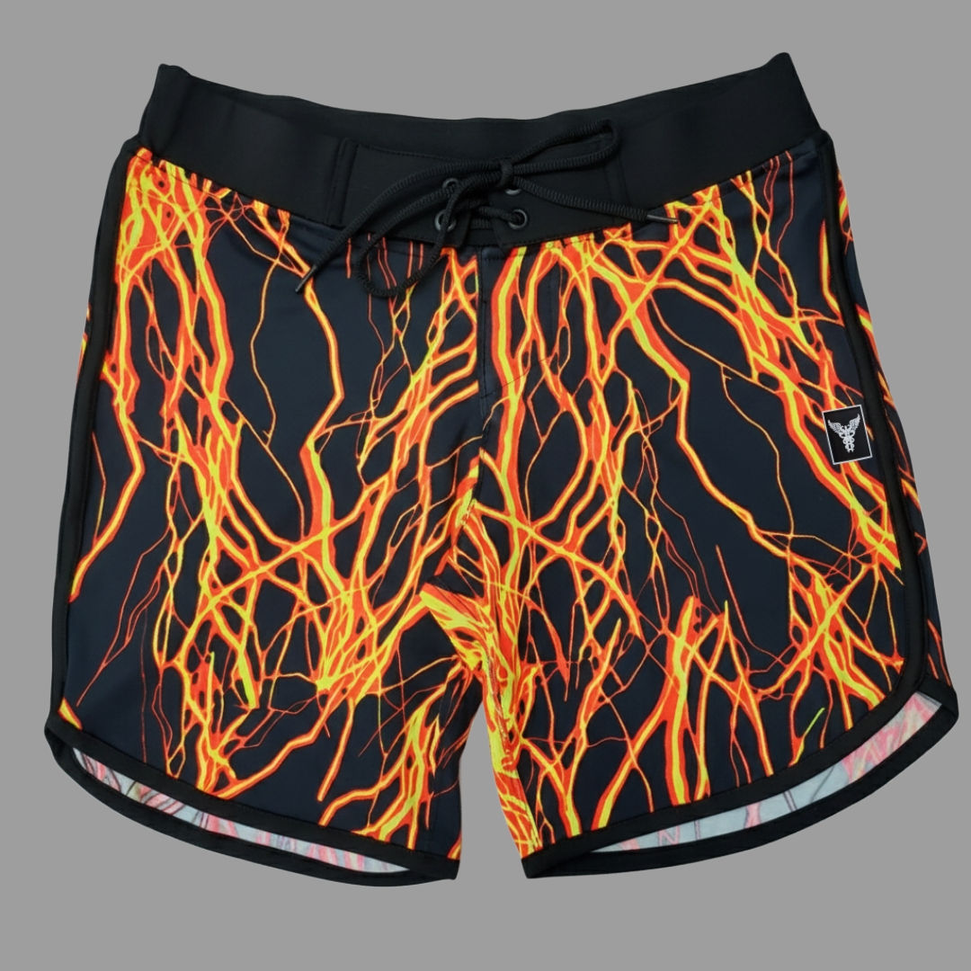 Men´s Physique Shorts - Orange Neon Thunder