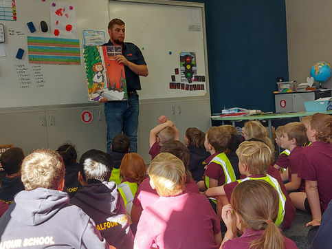 Man teaching class