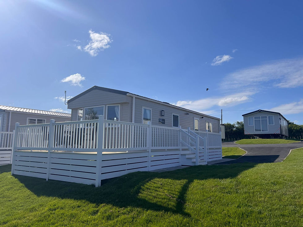 Caravan and Decking Area