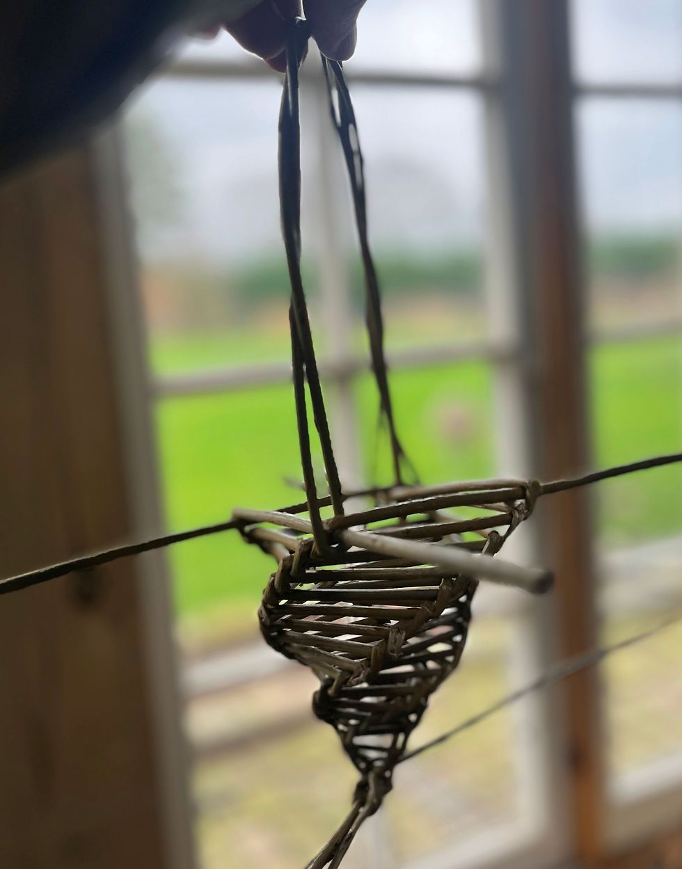 Thumbnail: 2 x Small Spiral Willow Bird Feeders - Natural & Eco Friendly