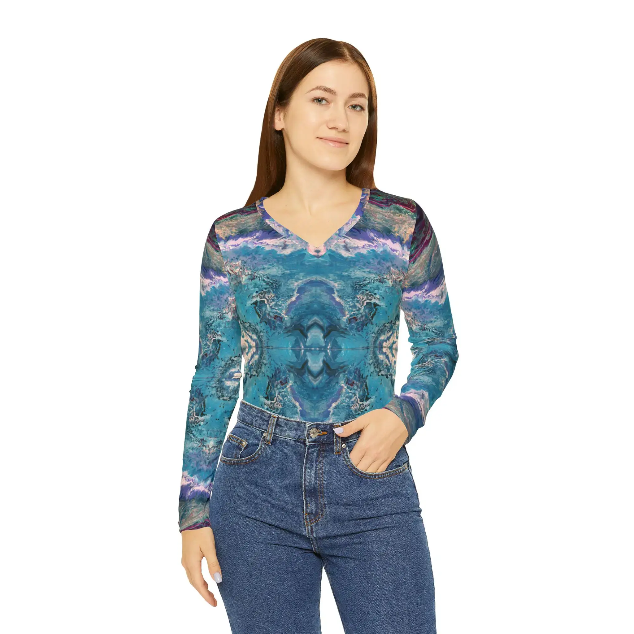 Alchemy Women's Long Sleeve V-neck Shirt
