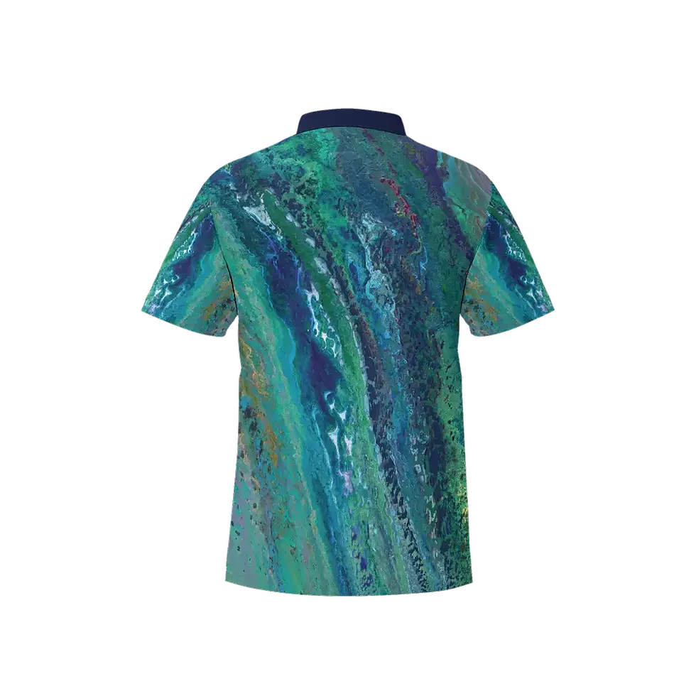 Thumbnail: Go with the Flow Men's Performance Mesh Sports Polo Shirt-Lightweight 