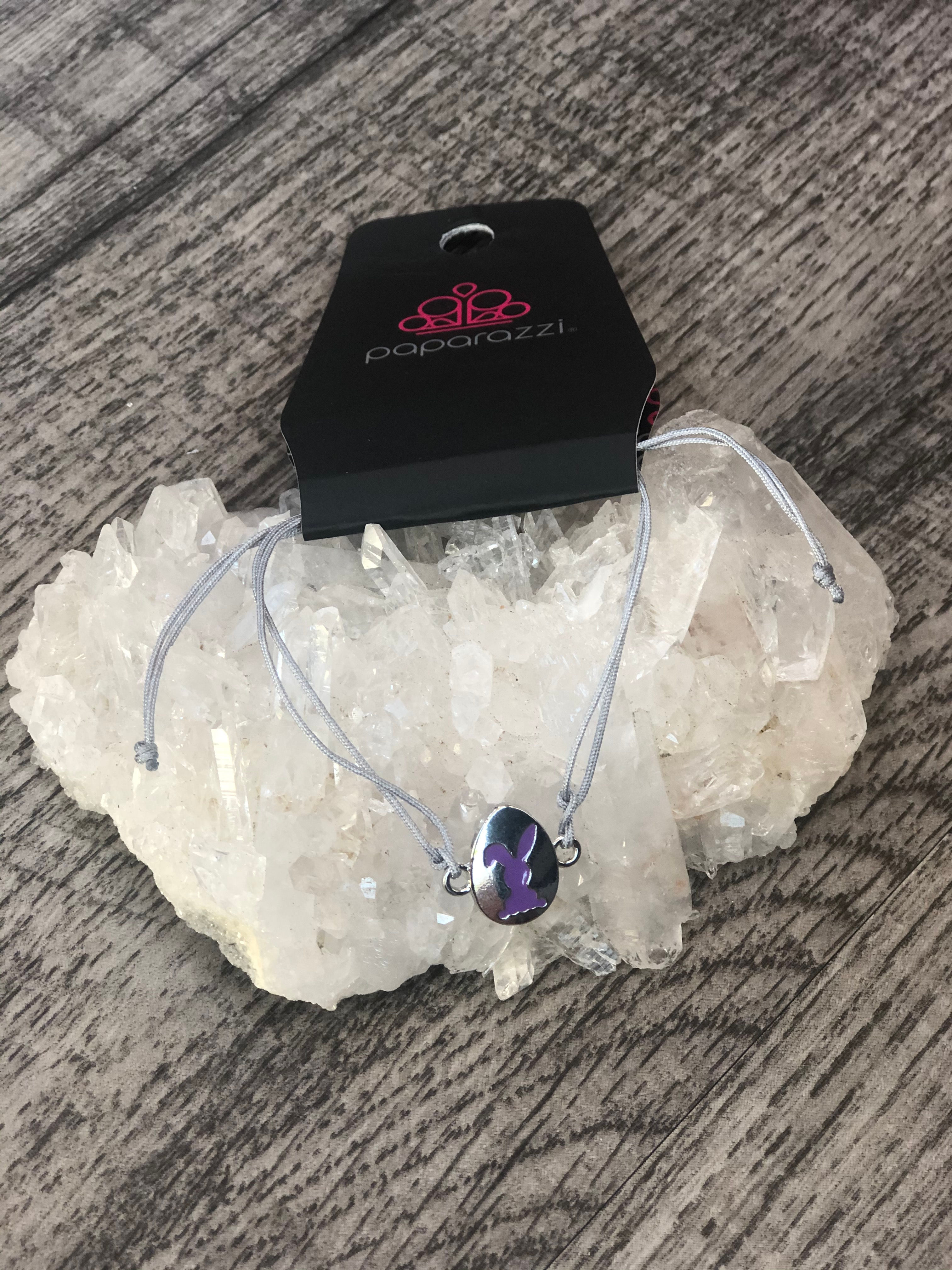SS Easter Egg/Bunny Cord Bracelet, Purple