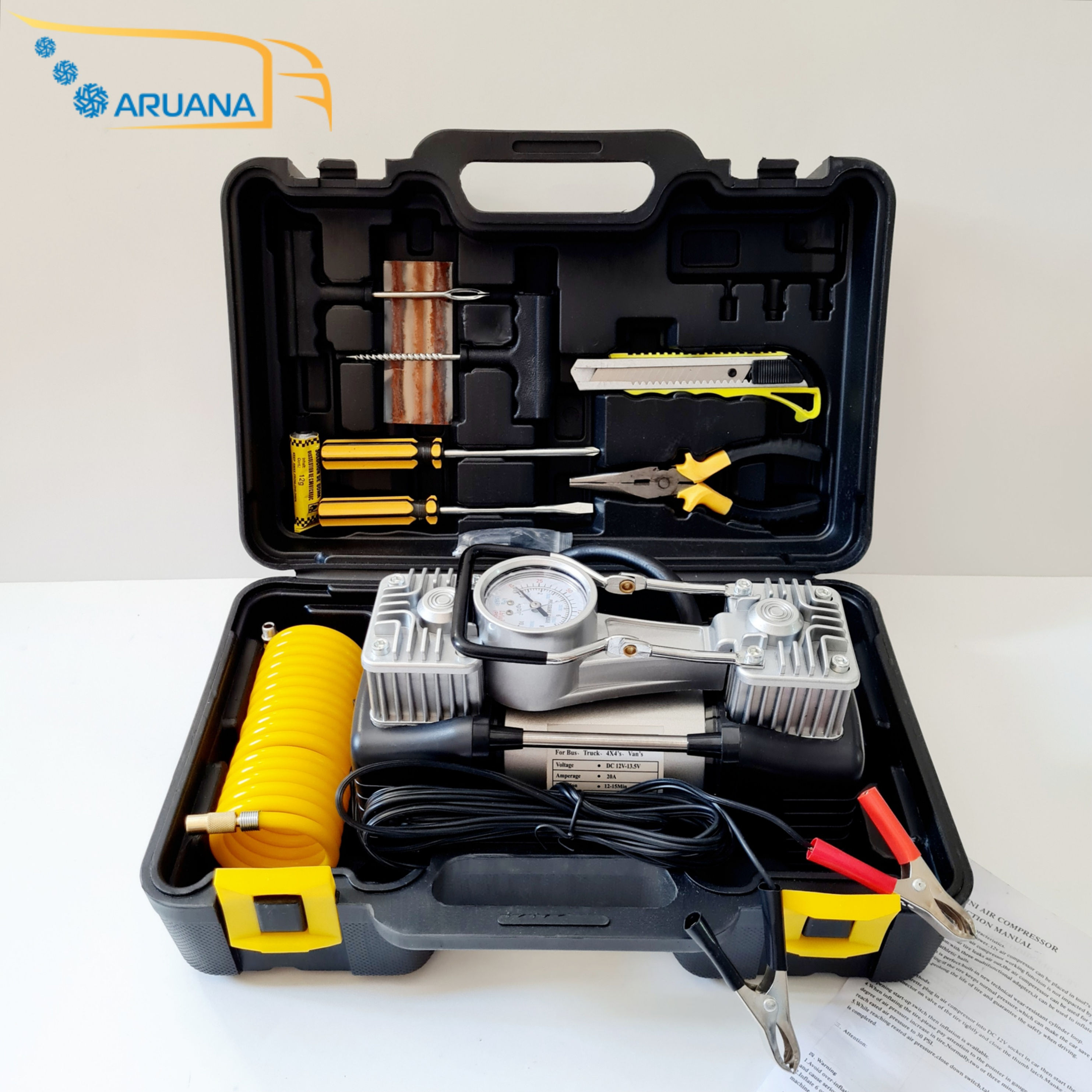 Двухцилиндровый автокомпрессор 12-13.5 V комплект 