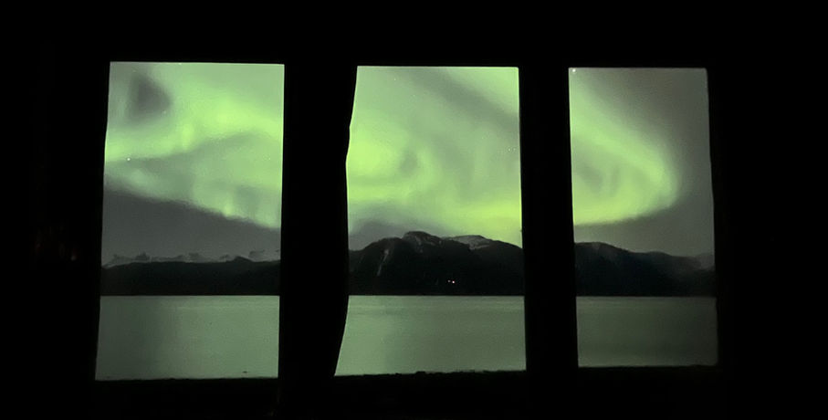 View the amazing aurora from the Orca Bedroom.