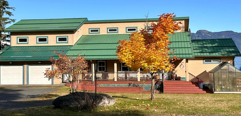 Street side view of the house
