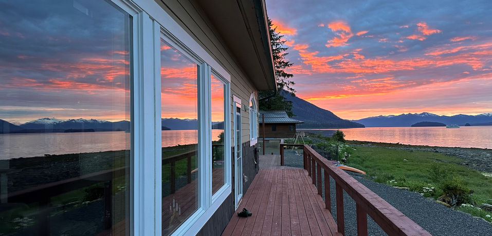 Water side deck affords incredible views