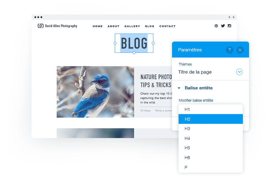 structure de site balise
