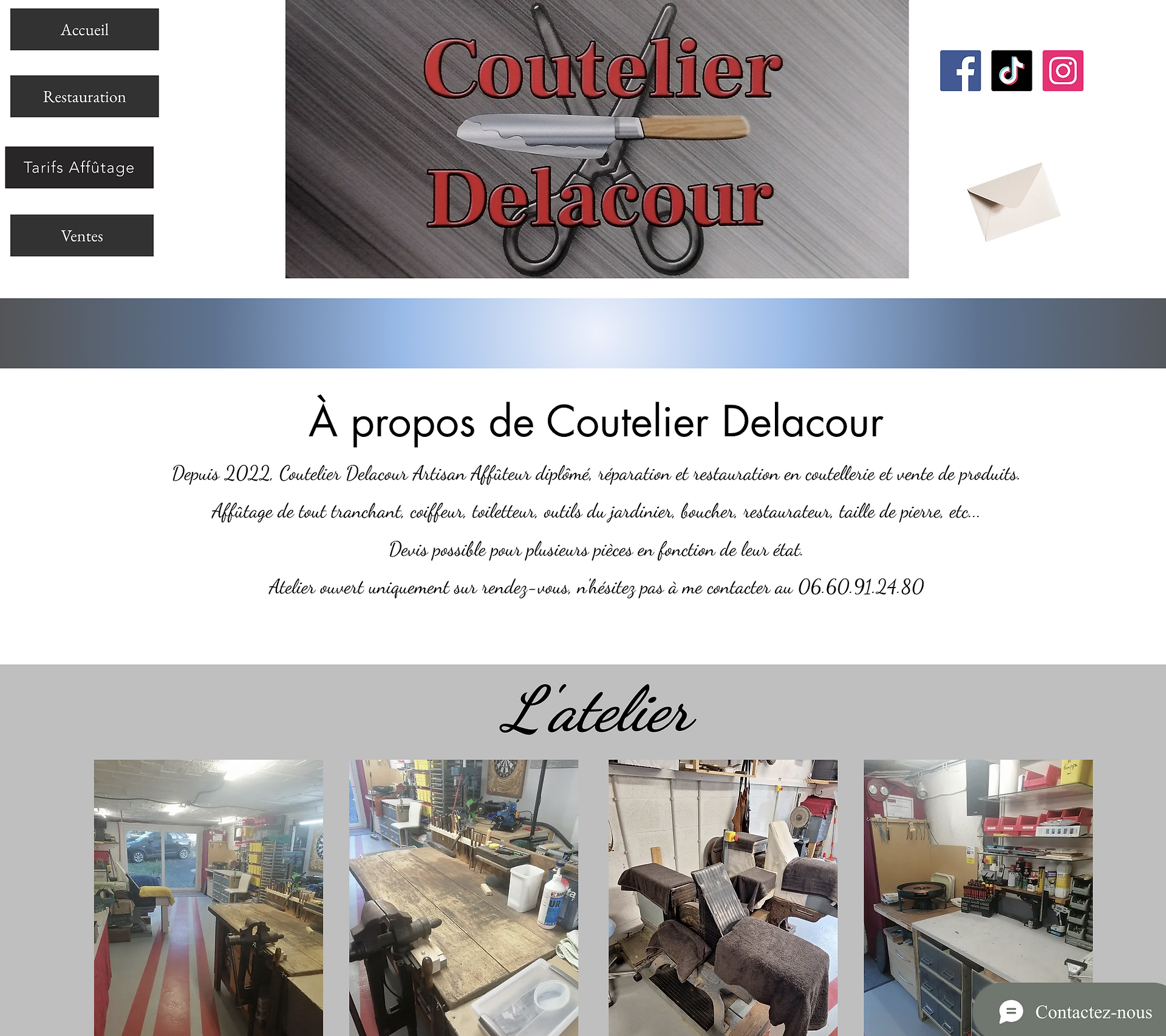 Avant refonte de site wix 