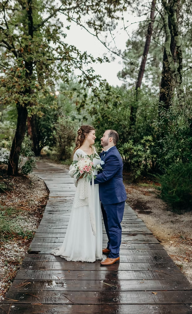 Photo de mariage sous la pluie