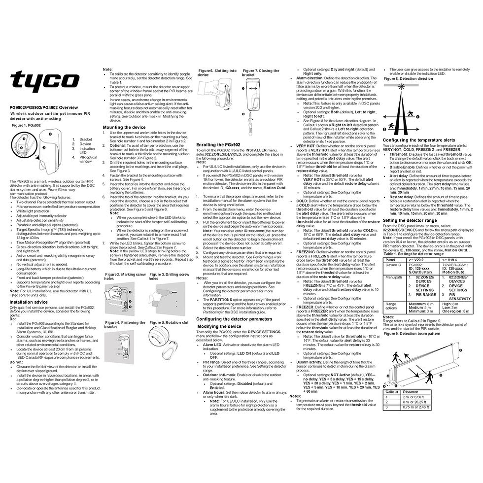 Thumbnail: DSC Wireless PowerG Outdoor Curtain PIR Detector - PG9902 (FREE Fast Shipping)