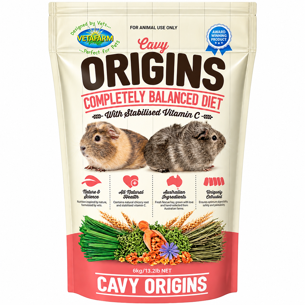 Vetafarm Cavy Origins Guinea Pig Food balanced diet bag