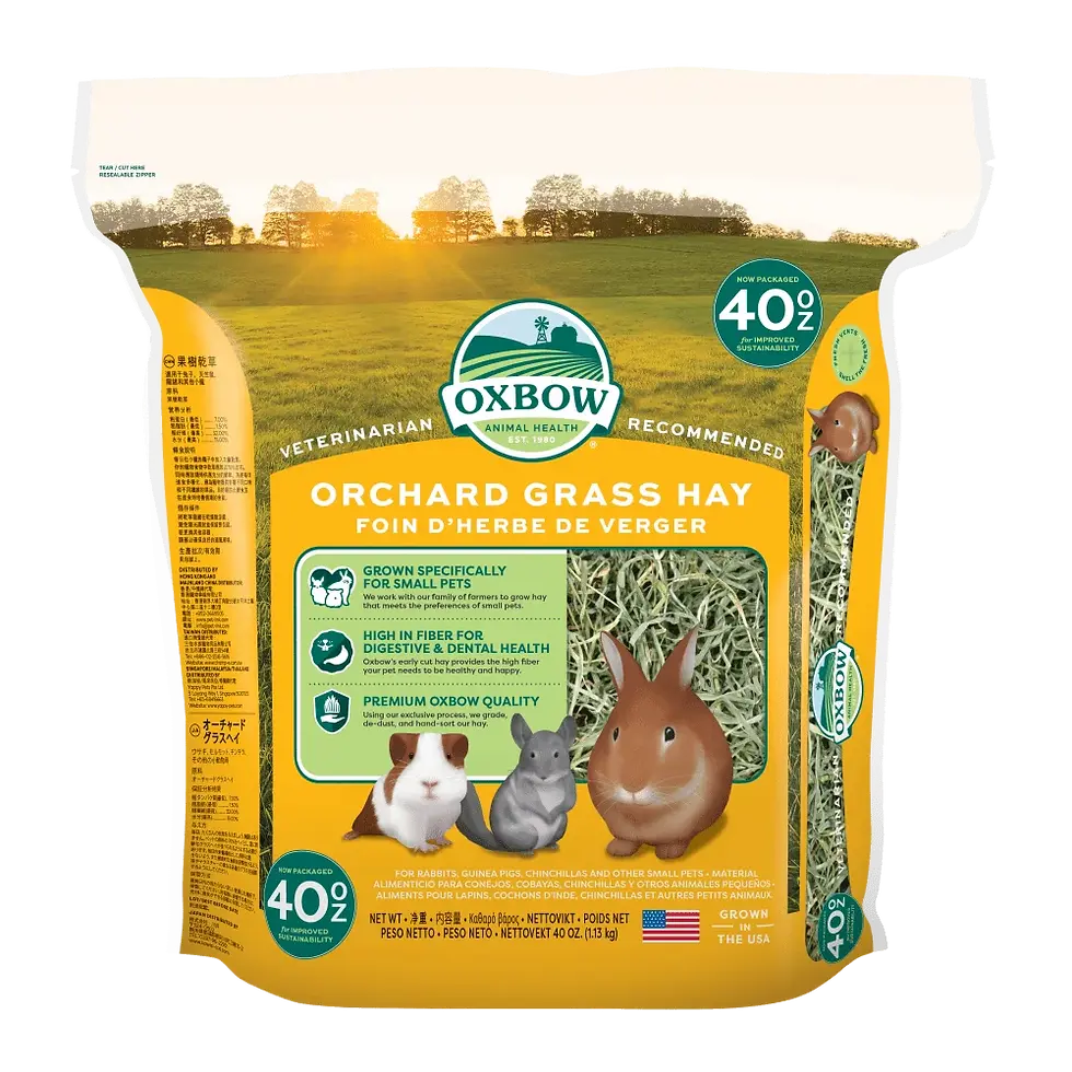40 oz bag of Oxbow Orchard Grass Hay for small pets