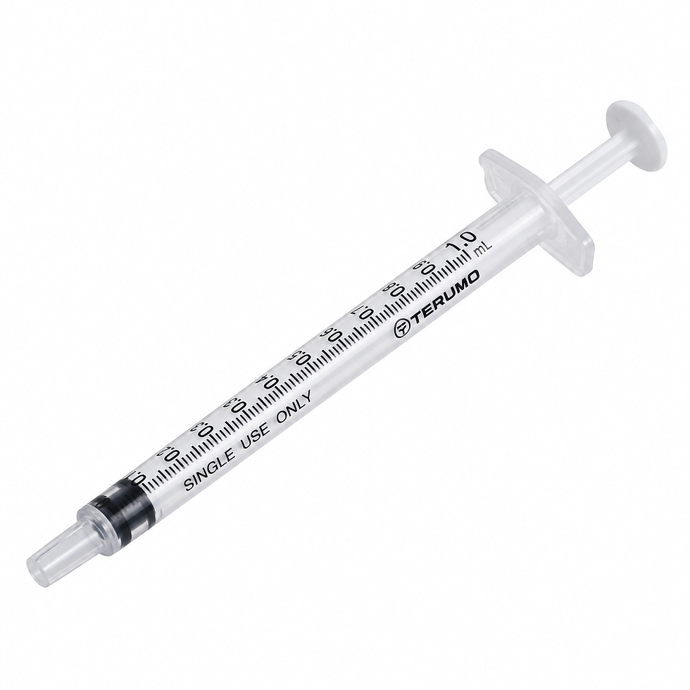 Terumo 1ml syringe with single-use graduation markings