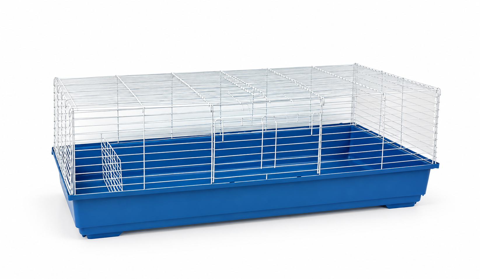120cm indoor guinea pig cage with blue base and white wire