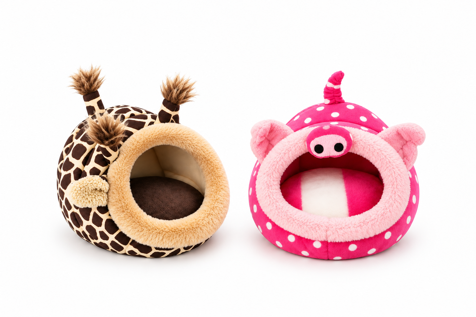 Giraffe and piglet themed guinea pig beds