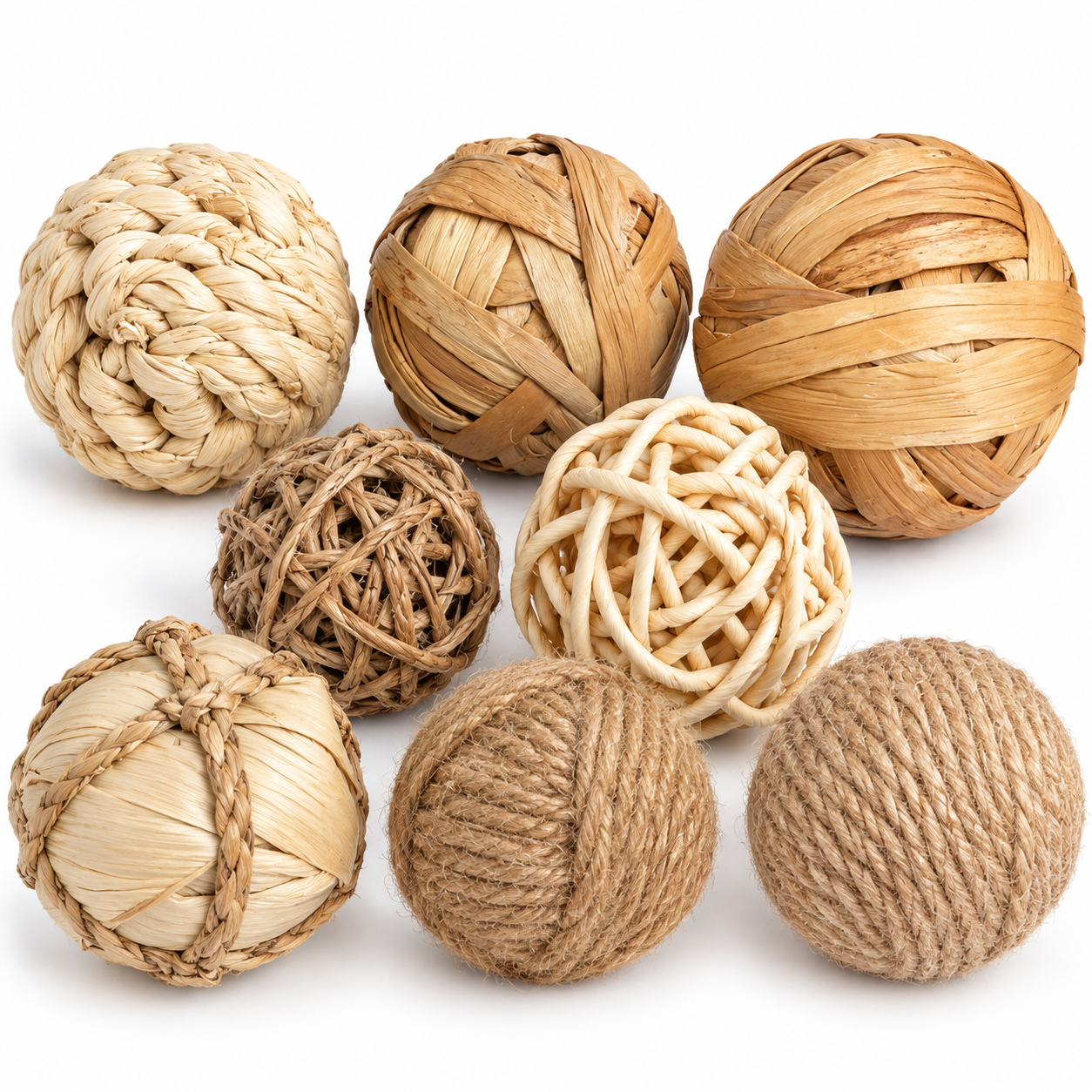 Assorted natural guinea pig enrichment balls