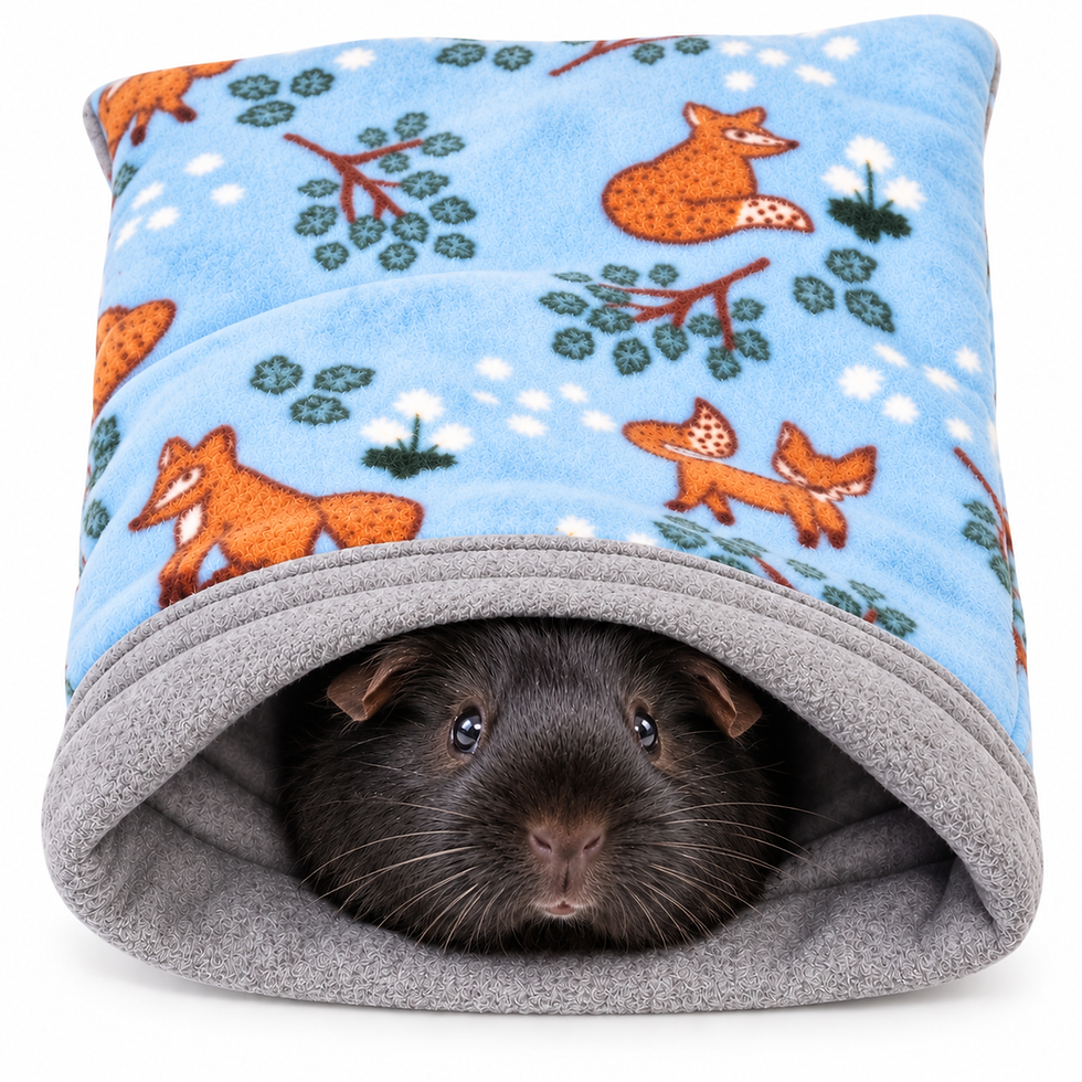 Small pet inside a Foxy Forest Snuggle Sack