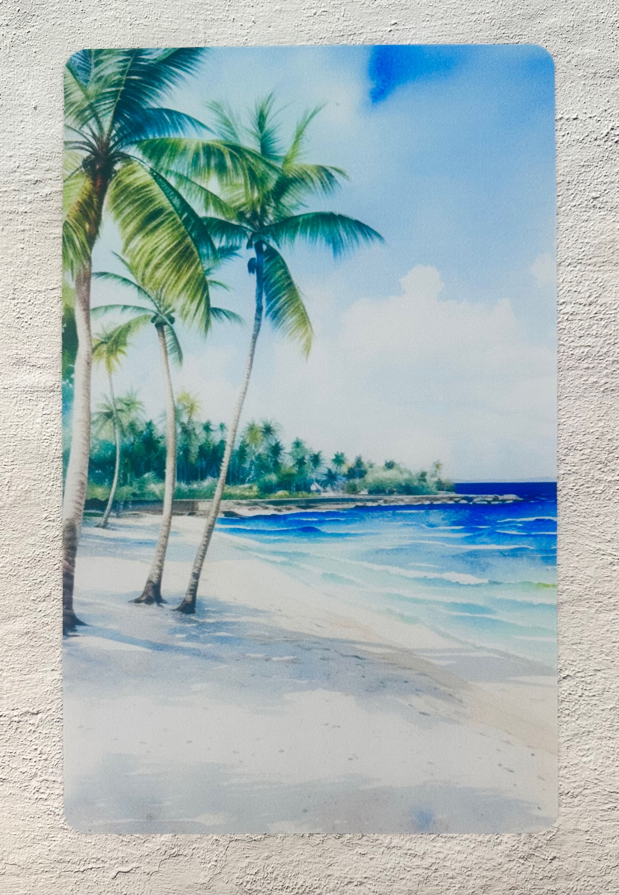 Beach Play Mat - Tropical Sand Beach, Palm Trees, Ocean, Vacation