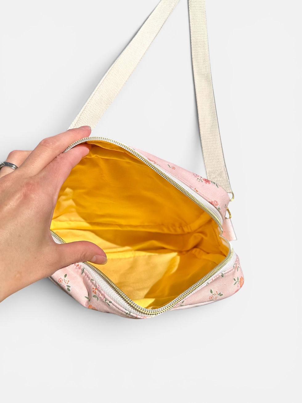 Thumbnail: the Dottie Crossbody Purse - Pink and Yellow Stripes, Bag for Women, Teen, Girl