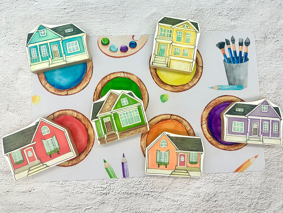 Thumbnail: Paint Color Matching Play Mat - Paintbrushes, Rainbow Colors