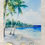 Thumbnail: Beach Play Mat - Tropical Sand Beach, Palm Trees, Ocean, Vacation
