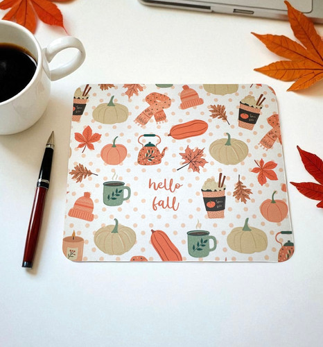 Hello Fall Gift Set - Cozy Fall Pouch, Autumn Bookmark, Keychain