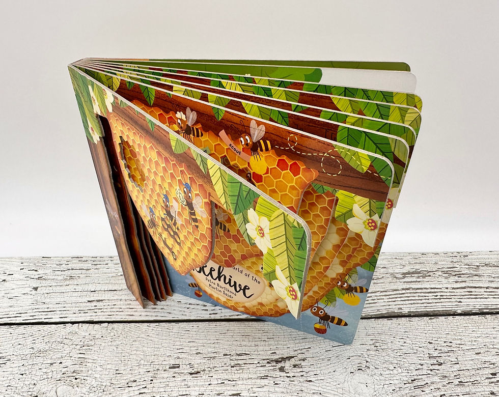 Layered Beehive Board Book, Educational Kids Books, Cutout Pages, Bee, Bees