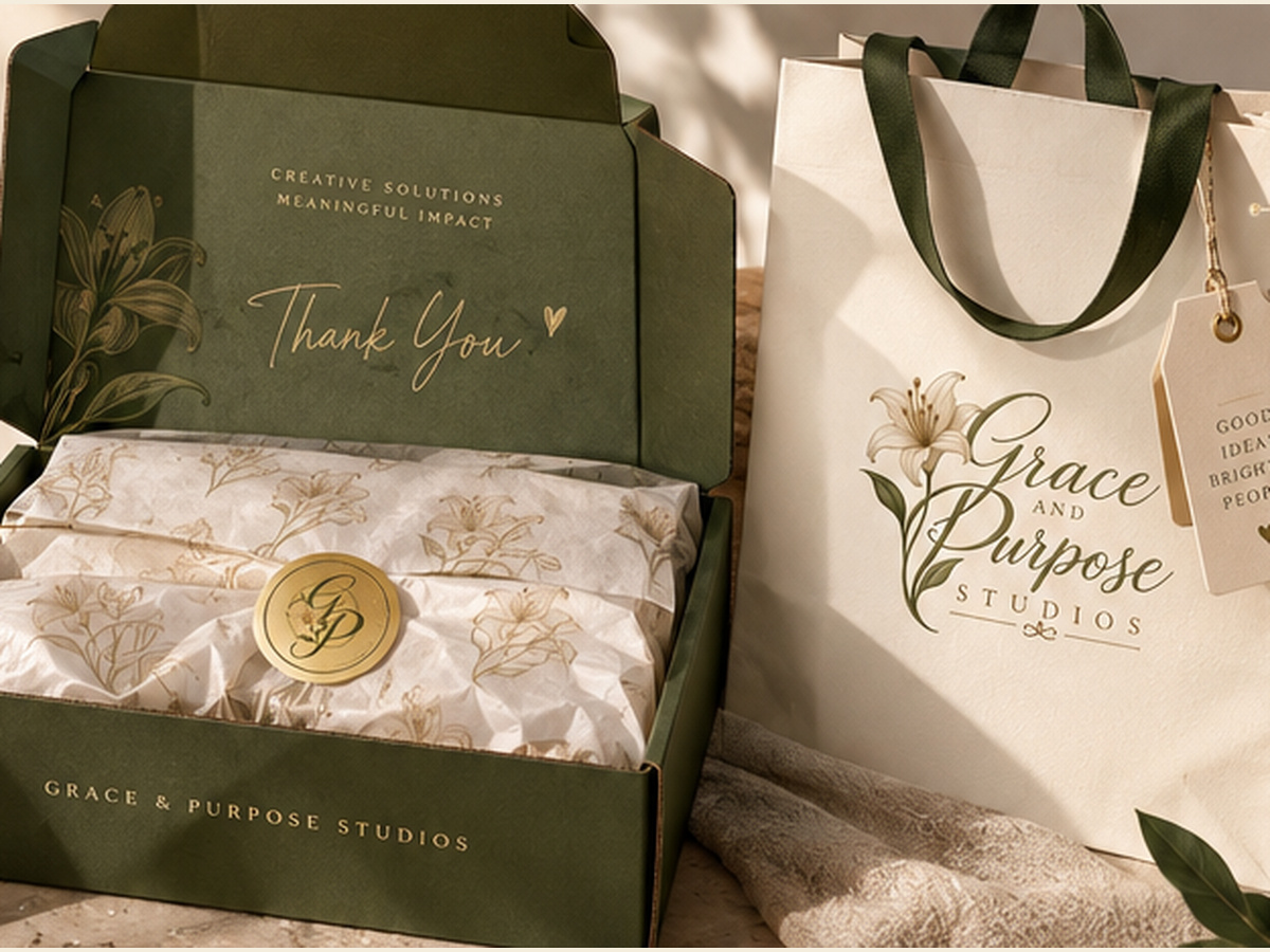 Grace & Purpose Studios packaging mockup