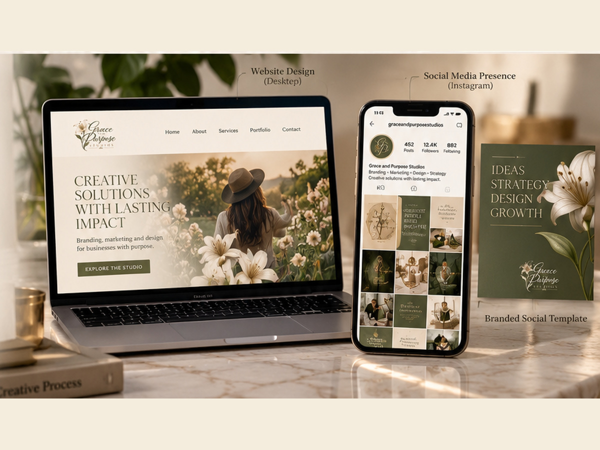 Grace & Purpose Studios digital mockup
